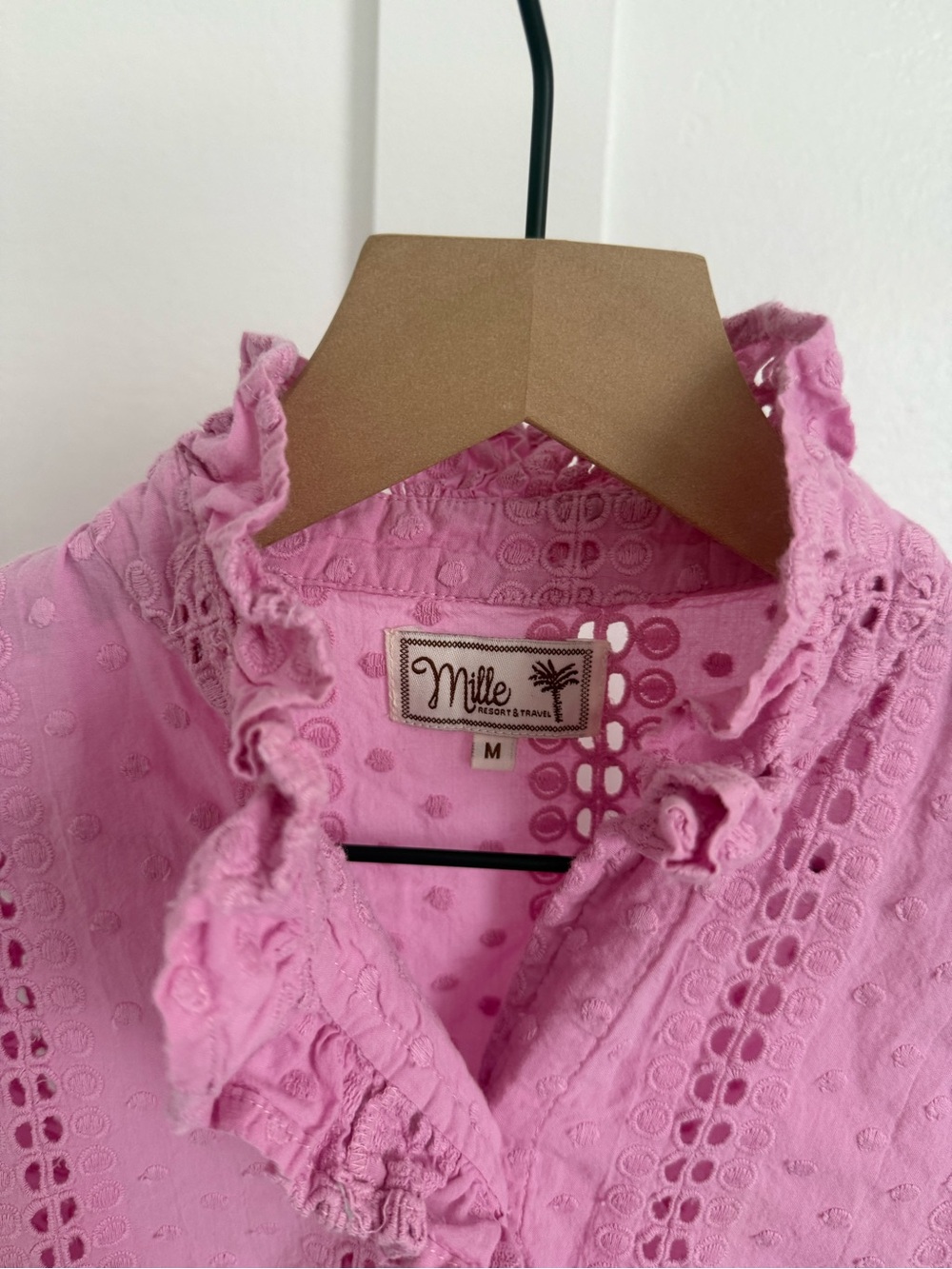 Mille Vanessa Top Bubblegum Polka Dot Eyelet - Picture 8 of 8